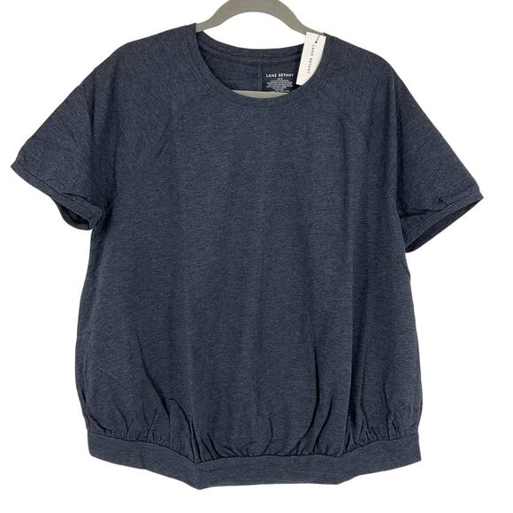 Lane Bryant Short Sleeve Black Top Size 14/16 NWT - Picture 6 of 6